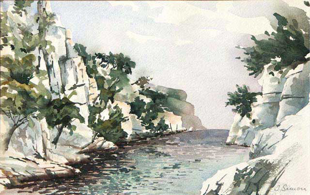 Calanque d’En Vau - Aquarelle