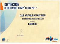 Distinction club ffvoile competition 2017