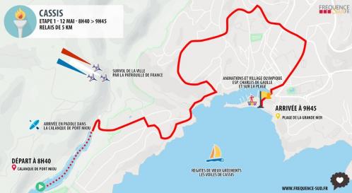 Parcours flamme olympique cassis